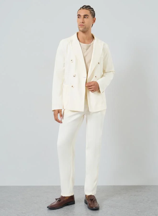 تايك تو طقم منسق من بليزر بأزرار مزدوجة وبنطال